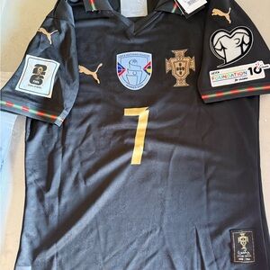 Puma Black Ronaldo Portugal Jersey